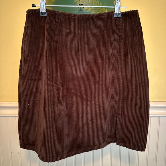 Carolina Colours Dresses & Skirts - Vintage Carolina Colours Brown Corduroy Skirt Sz 12 Mid-Length